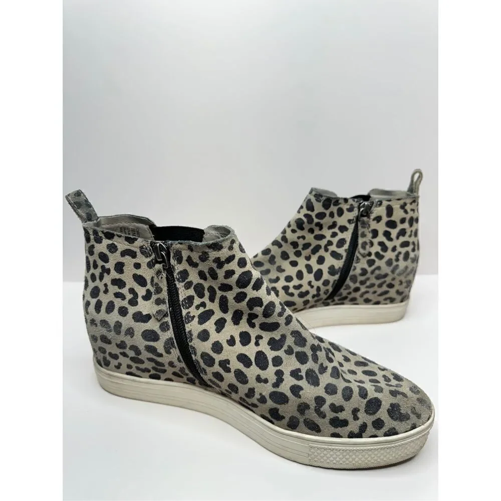 Caslon Aidy Boots Size 10 Water Resistant Suede Leather Leopard ‎ Print Booties